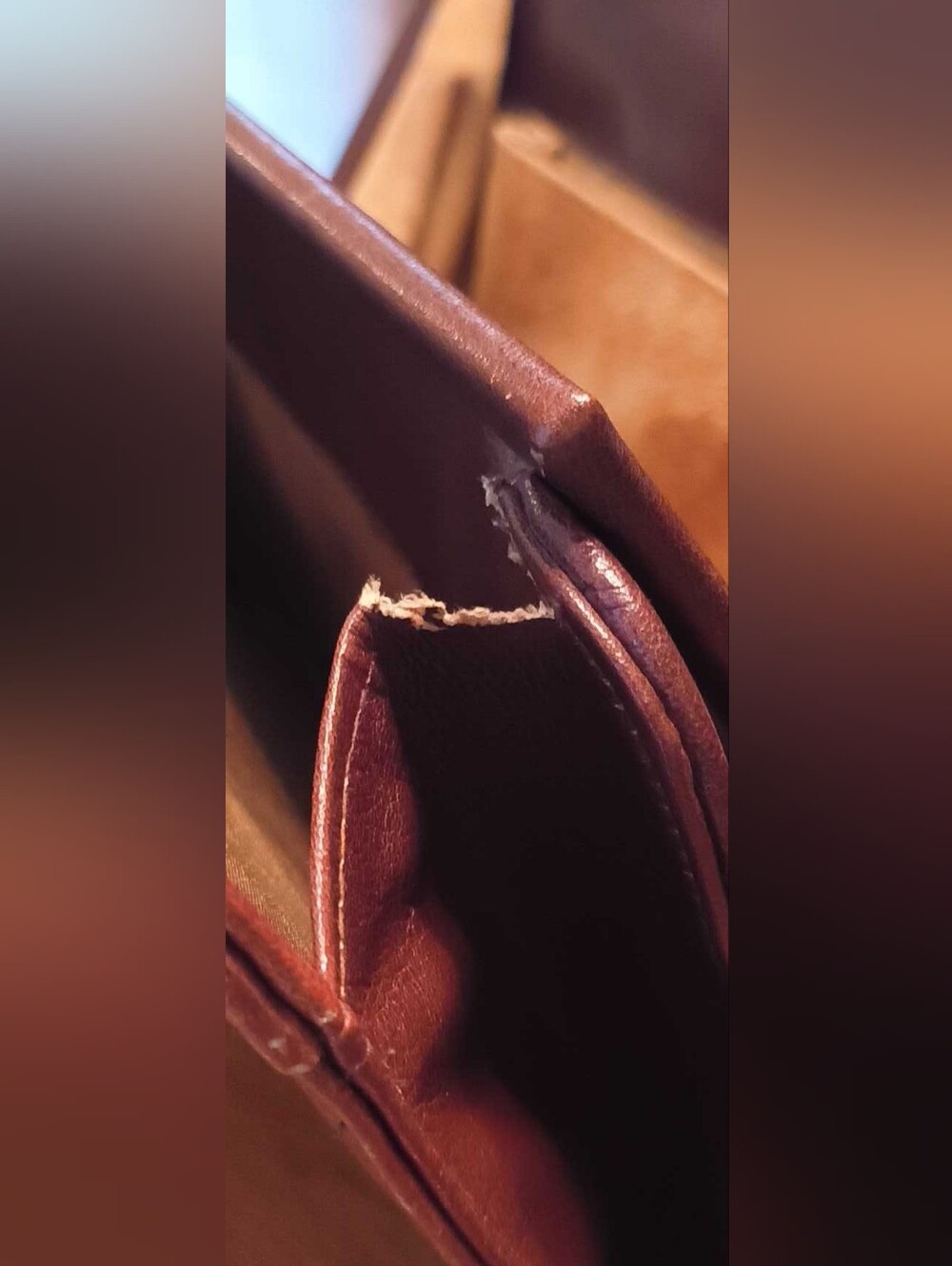 Vintage Burgundy Leather And Calf Hair Purse - Picture 13 of 16